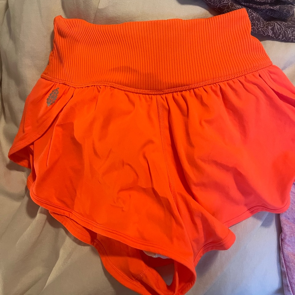 Orange free people movement shorts